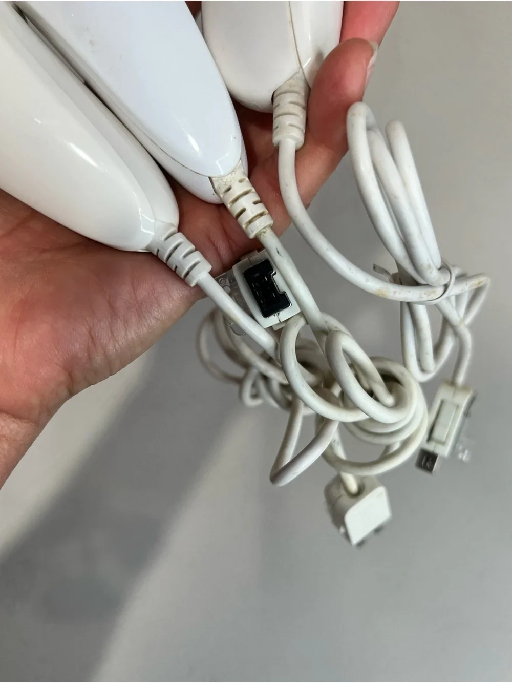 Nintendo Wii White Wired Motion Controllers for Gaming Consoles - Set of 3